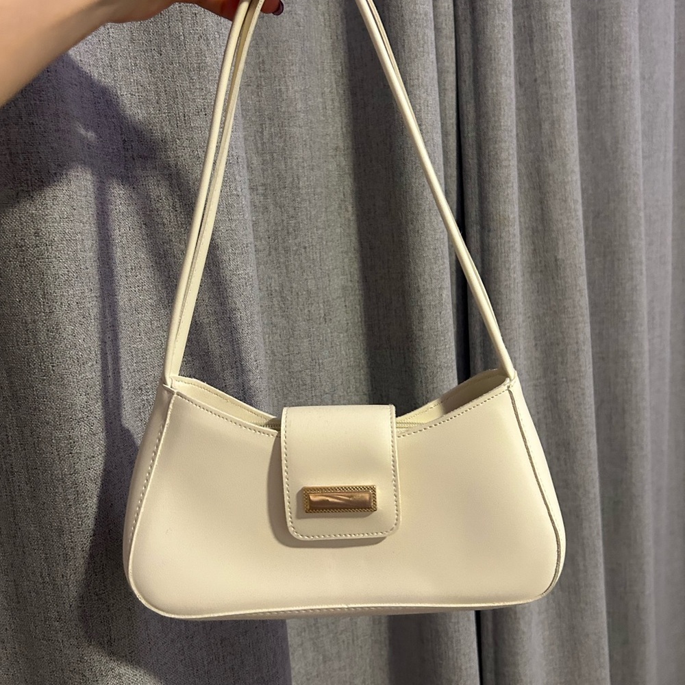 Double Strap Off White Shoulder Bag